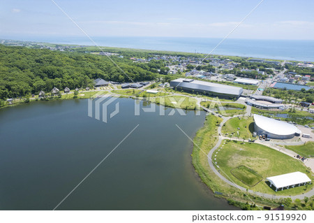 從波羅托湖上空看到的 Upopoi（鳥瞰圖） 91519920