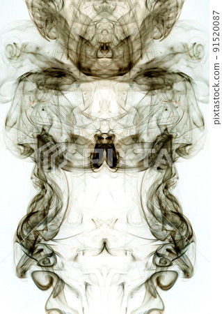 Smoke toxic movement on a white background. Smoke toxic movement on a white background. 91520087