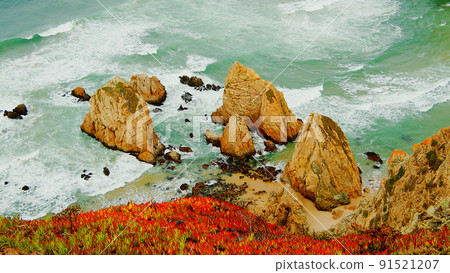 Natural Park of Sintra at Cape Roca in Portugal called Cabo de Roca 91521207