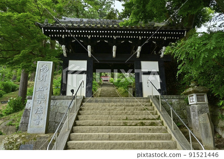 Amabiki Kannon 境內盛開的繡球花和山門 Amabiki Kannon 境內盛開的繡球花和山門 91521446