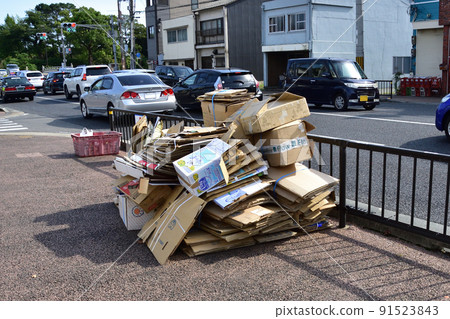 Cardboard collected for resource recovery Cardboard collected for resource recovery 91523843