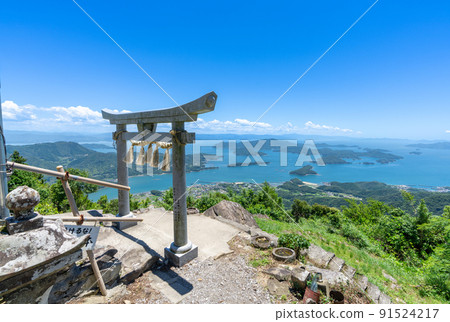 《熊本縣》倉竹庭園展望台、倉山山頂、倉竹神社、倉山展望台和山頂的景色 91524217