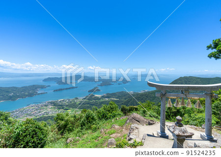 《Kumamoto Prefecture》 Kuratake Garden Observatory, Mt. Kura Summit, Kuratake Shrine, Mt. Kura Observatory and the scenery from the summit 91524235