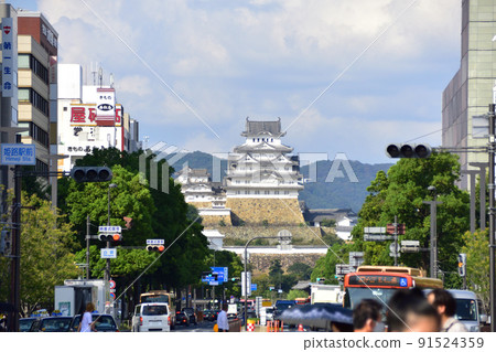 Scenery of Himeji Castle and its surroundings in Hyogo Prefecture Scenery of Himeji Castle and its surroundings in Hyogo Prefecture 91524359