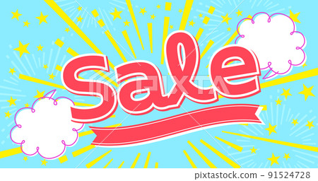 Fashionable cute sale banner template background material illustration Fashionable cute sale banner template background material illustration 91524728