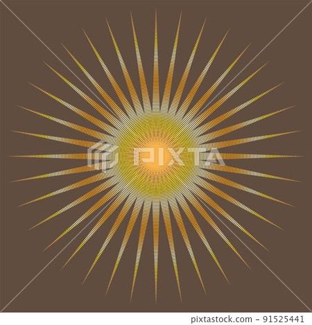 一個簡單而抽象的太陽插圖,閃耀著光芒 一個簡單而抽象的太陽插圖,閃耀著光芒 91525441