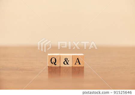Q & A characters. questions and answers. question and answer. Written on three wooden blocks 91525646