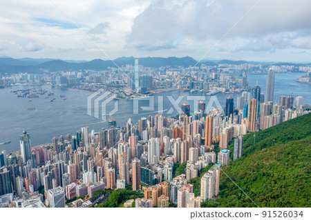 Victoria Harbour, viewing from west side of Hong Kong Island 1 May 2022 Victoria Harbour, viewing from west side of Hong Kong Island 1 May 2022 91526034