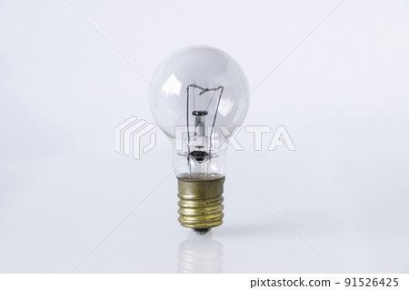 白色背景上的白熾燈 白色背景上的白熾燈 91526425