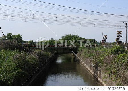 JR Utsunomiya Line Minuma Substitute Water East Edge Bridge JR Utsunomiya Line Minuma Substitute Water East Edge Bridge 91526729