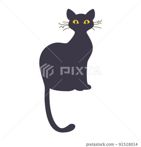 Black cat illustration 91528014