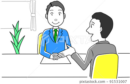 A man receiving an interview 91531007