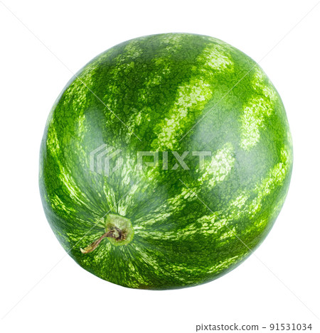 Watermelon isolated on white background. Watermelon macro studio photo. Watermelon isolated on white background. Watermelon macro studio photo. 91531034