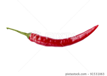 Ripe chili pepper isolated on a white background. 91531063
