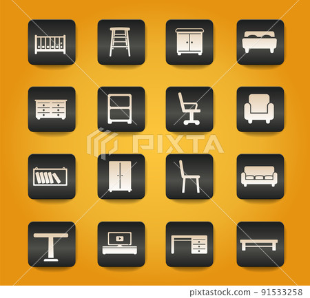 Furniture simply icons Furniture simply icons 91533258