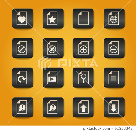 document icon set document icon set 91533342