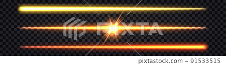 Laser neon light beam, glowing stick with flash explosion enrgy effect. LED luminous lines, electric impulse. Isolated on dark transparent background. Vector illustration Laser neon light beam, glowing stick with flash explosion enrgy effect. LED luminous lines, electric impulse. Isolated on dark transparent background. Vector illustration 91533515