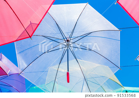Umbrella sky, umbrella and blue sky image 91533568