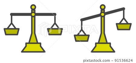 Illustration of a balance that accurately compares weights Illustration of a balance that accurately compares weights 91536624