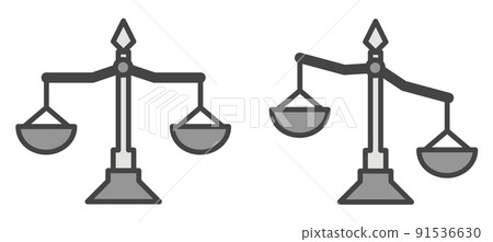 Illustration of a balance that accurately compares weights 91536630