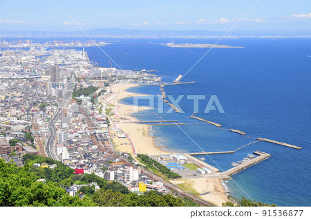 View of Suma Coast from Mount Hachibuse, Kobe 91536877