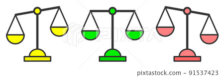 Illustration of a balance that accurately compares weights Illustration of a balance that accurately compares weights 91537423