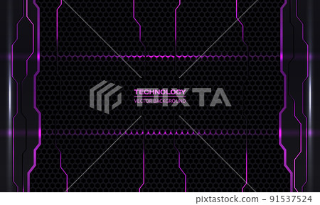 Abstract vector dark gray and violet technology background. Abstract vector dark gray and violet technology background. 91537524