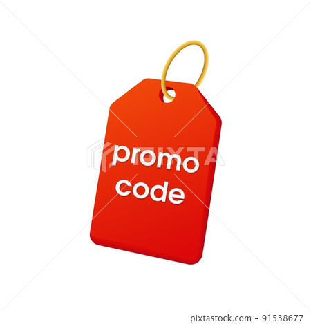 Red 3d tag with with promo code Red 3d tag with with promo code 91538677