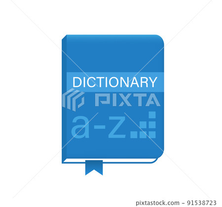Blue dictionary with bookmark mockup Blue dictionary with bookmark mockup 91538723