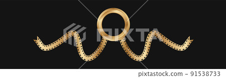 Golden frame ring with film strips 91538733