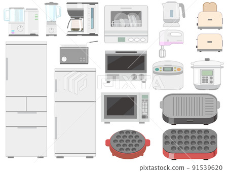 插圖集烹飪和廚房用具 91539620