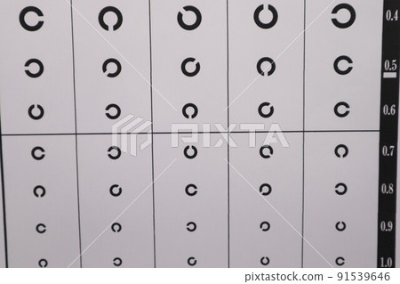 Vision test chart 91539646