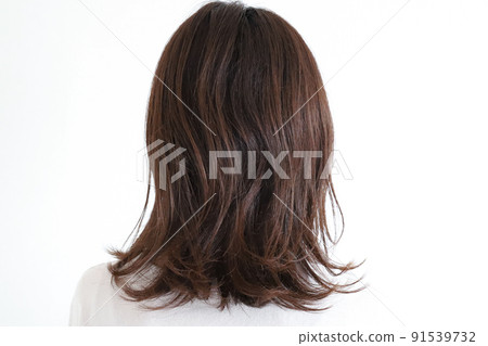 女性後視受損頭髮 91539732