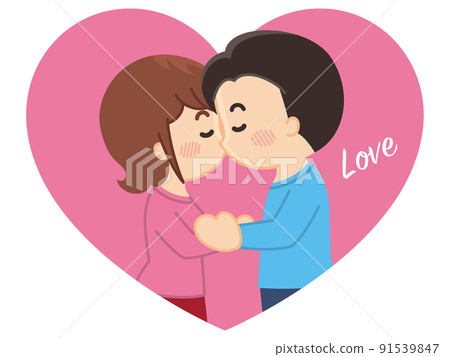 Kissing couple proposal confession Kissing couple proposal confession 91539847