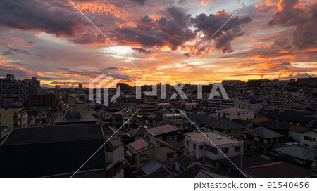 Sunset from the sky above Tarumi-ku, Kobe Sunset from the sky above Tarumi-ku, Kobe 91540456