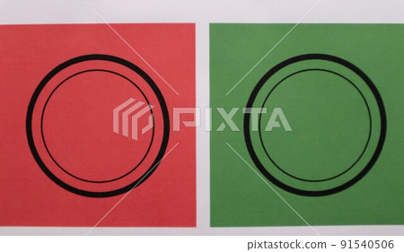 Eye chart red-green test Eye chart red-green test 91540506