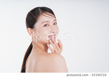 Female beauty beautiful white background Female beauty beautiful white background 91540728