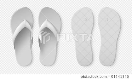 Top view of Blue sandals flip flops beachwear isolated background 21599229  PNG