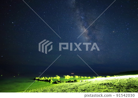 星空保護區石垣島白穗海灘滿天星空 星空保護區石垣島白穗海灘滿天星空 91542030