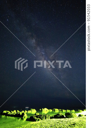 星空保護區石垣島白穗海灘滿天星空 星空保護區石垣島白穗海灘滿天星空 91542033