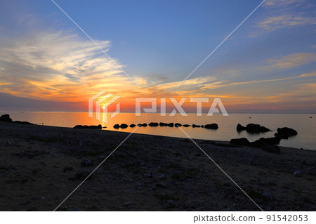 極好的景色!石垣島白穗海灘日出 極好的景色!石垣島白穗海灘日出 91542053