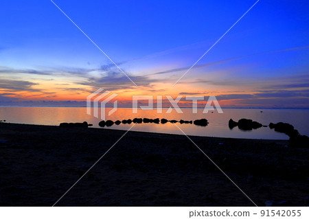 極好的景色!石垣島白穗海灘日出 極好的景色!石垣島白穗海灘日出 91542055