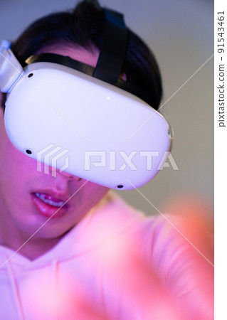 VR 護目鏡和男士 VR NFT 元界多彩 91543461