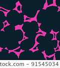 Hand drawn minimal abstract organic shapes pattern. Collage contemporary print. Fashionable template for design. 91545034