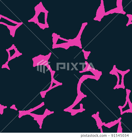 Hand drawn minimal abstract organic shapes pattern. Collage contemporary print. Fashionable template for design. 91545034