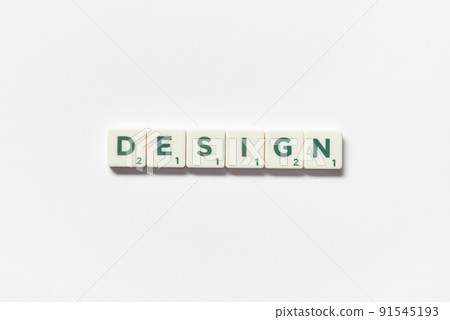 Design formed of scrabble tiles on white background. Design formed of scrabble tiles on white background. 91545193