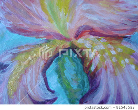 Painting abstract with oil paints 91545582