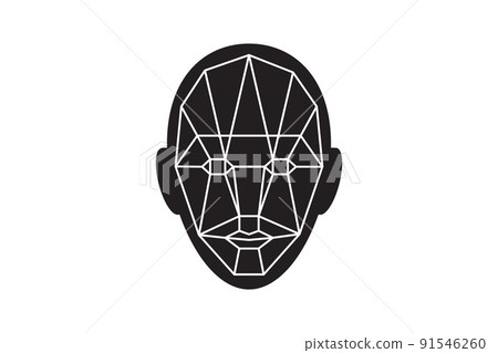 recognition icon, identity system recognize. Security digital scanner for verification and identification. recognition icon, identity system recognize. Security digital scanner for verification and identification. 91546260