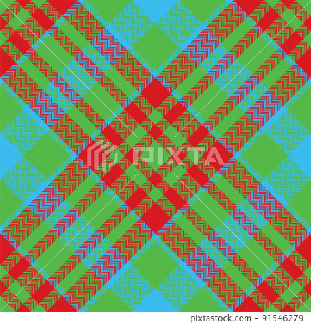 Plaid pattern vector. Check fabric texture. Seamless textile design for clothes, paper print. 91546279