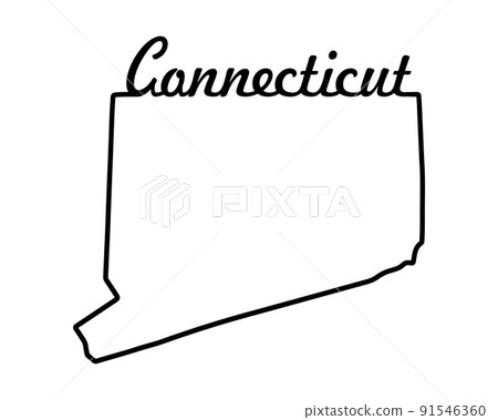 US state map. Connecticut outline symbol. Vector illustration US state map. Connecticut outline symbol. Vector illustration 91546360
